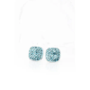  Világoskék Swarovski® Kristályokkal Kirakott S925 Ezüst Kocka Fülbevaló