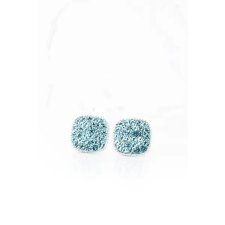  Világoskék Swarovski® Kristályokkal Kirakott S925 Ezüst Kocka Fülbevaló fülbevaló