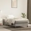  világosszürke bársony ágykeret matrac nélkül 80x200 cm