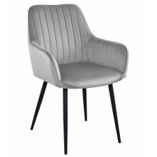  Világosszürke bársonyos étkezőszék SOLDEN bútor