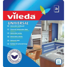Vileda Törlőkendő, 34x36 cm, 3 db, VILEDA "Universal", fehér-piros higiéniai papíráru