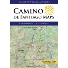 Village to Village Press Camino de Santiago Maps : Camino Frances: St. Jean - Santiago 2018 angol Camino könyv, térképek térkép