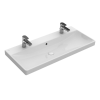 Villeroy &amp; Boch Mosdó Villeroy & Boch Avento 100x47 cm fehér színben fényes felülettel két nyílás a csaptelep számára 4156A401