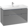 Villeroy &amp; Boch Subway 2.0 fürdőszoba bútor 1000 mm Glossy Grey (mosdókagyló nélkül)
