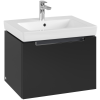 Villeroy &amp; Boch Subway 2.0 Fürdőszoba bútor 600 mm 1 fiók Volcano Black (mosdókagyló nélkül)