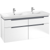 Villeroy &amp; Boch Subway 2.0 Fürdőszoba bútor kétmedencés mosdókagylóhoz 1300 mm White Matt (mosdókagyló nélkül)