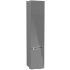 Villeroy &amp; Boch Subway 2.0 Magasszekrény 350 mm, zsanér jobb oldalon, Glossy Grey