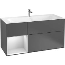 Villeroy & Boch Finion szekrény 119.6x49.8x59.1 cm Függesztett, mosdó alatti antracit F060MTGK fürdőszoba bútor