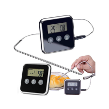 VIM-1077 Digitális hőmérő hús sütéshez füstölő időzítővel LCD ébresztéssel konyhai eszköz