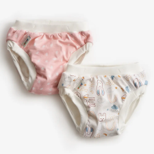 Vimse leszoktató pelenka - Pink Dots / White teddy (2 db) mosható pelenka