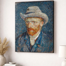  Vincent van Gogh - Önarckép szürke nemezkalapban vászonkép dekoráció
