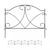  Vintage ágyáskerítés ágyásszegély fekete 6 db-os szett 31,5x55 cm 10041699