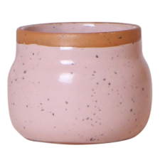  Vintage Bowl kerámiakaspó 6 cm x 5 cm halvány Rózsaszín kerti tárolás