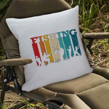 Vintage mintás pecás párna - Fishing lakástextília