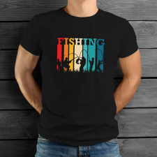 Vintage mintás pecás póló - Fishing női póló