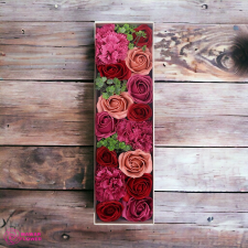  Vintage Rózsák Szappanvirág Hosszú Doboz ajándéktárgy