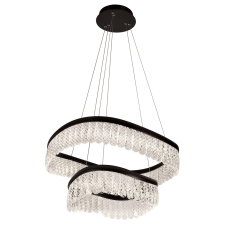Viokef Crystal fekete-átlátszó kristály függesztett lámpa (VIO-4291600) LED 1 izzós IP20 világítás