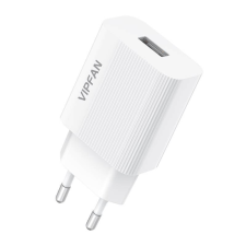 Vipfan E01 fali töltő 1xUSB, 2,4A fehér (vfE01) mobiltelefon kellék