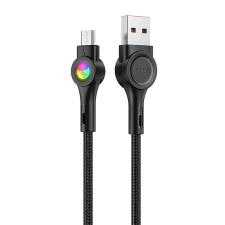 Vipfan USB és Micro USB kábel Vipfan Colorful X08, 3A, 1.2m (fekete) kábel és adapter