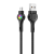 Vipfan USB és Micro USB kábel Vipfan Colorful X08, 3A, 1.2m (fekete)
