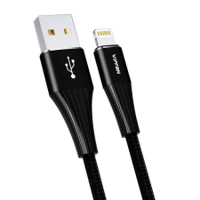 Vipfan USB Lightning kábel Vipfan A01, 3A, 1,2m, fonott (fekete). kábel és adapter