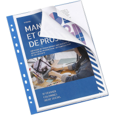 VIQUEL függő, prospektushoz, 20 zsebbel, kék színű mappa