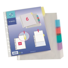 VIQUEL Genotherm, lefűzhető, jelölőfüles, A4, 90 mikron, víztiszta, 6 részes, VIQUEL lefűző