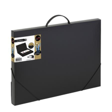 VIQUEL Irattartó mappa, gumis, 30 mm, A3, PP, VIQUEL "Creativ Gallery", fekete mappa