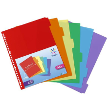 VIQUEL Regiszter, műanyag, A4 Maxi, 6 részes, VIQUEL regiszter és tartozékai