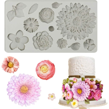  Virág fondant forma, szilikon, 19,8×11,4 cm sütés és főzés