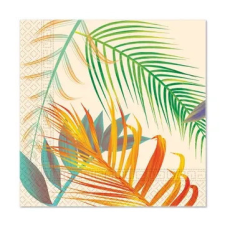 Virág Levél Tropical Leaves szalvéta 20 db-os 33x33 cm FSC party kellék