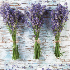 Virág Levendula Three Bunches szalvéta 20 db-os 33x33 cm party kellék