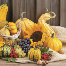 Virág Ősz Fruits szalvéta 20 db-os 33x33 cm party kellék