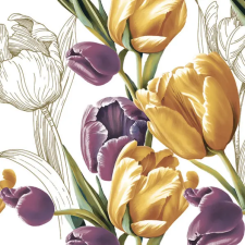 Virág Tulipán Majestic szalvéta 20 db-os 33x33 cm party kellék