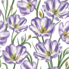 Virág Tulipán Watercolour Violet szalvéta 20 db-os 33x33 cm