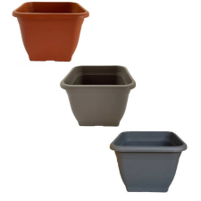  Virágcserép műanyag szögl+alj Top 40x40cm Szürke dekorációs kellék