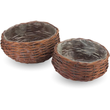  Virágkötészeti fonott tál bélelt 2db/szett 6/# 30*15cm,  25*12cm dekorációs kellék