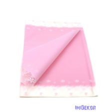  Virágmintás fólia íves kb 58x58 cm 20db/csomag - Rózsaszín dekorációs kellék