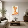  Virágos bikinis pin-up lány vászonkép