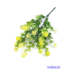  Virágos kúszó műzöld csokor 34cm - Sárga