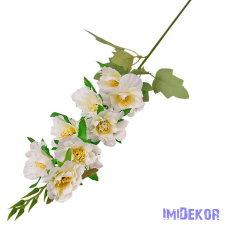  Virágos selyemvirág ág 76cm - Fehér dekorációs kellék