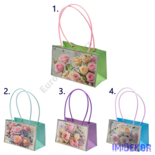  Virágtáska duplás rózsa mintás - Lila dekorációs kellék