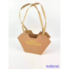  Virágtáska szögletes - Natúr dekorációs kellék