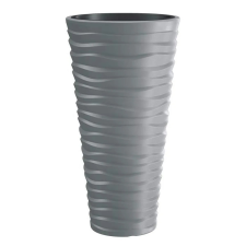  Virágváza magas, Hullámos mintával, szürke, 30 x 51 cm, DPSA300 dekoráció