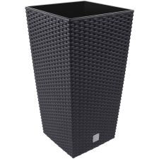 Virágváza rattan 265mm antracit DRTS265 dekoráció