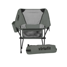 VirtuFit Kompakt kemping fotel - strandfotel hordtáskával - szürke horgászszék, ágy