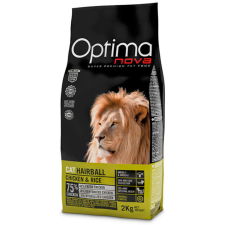 Visán Optimanova Macskatáp - Csirke & Rizs - Szőrlabda Elleni - 16 kg macskaeledel