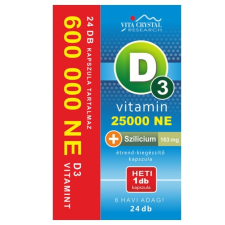  Vita Crystal D3-vitamin 25 000NE heti 1 kapszula 163 mg Szilícium 6 hónapos kiszerelés vitamin és táplálékkiegészítő