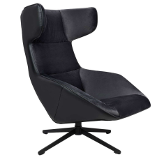  VITA VELVET forgó fotel fekete PU bútor