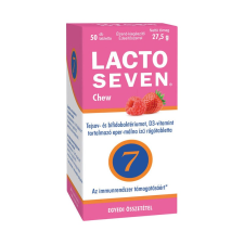 Vitabalans Kft. Lactoseven Chew rágótabletta eper-málna 50x vitamin és táplálékkiegészítő